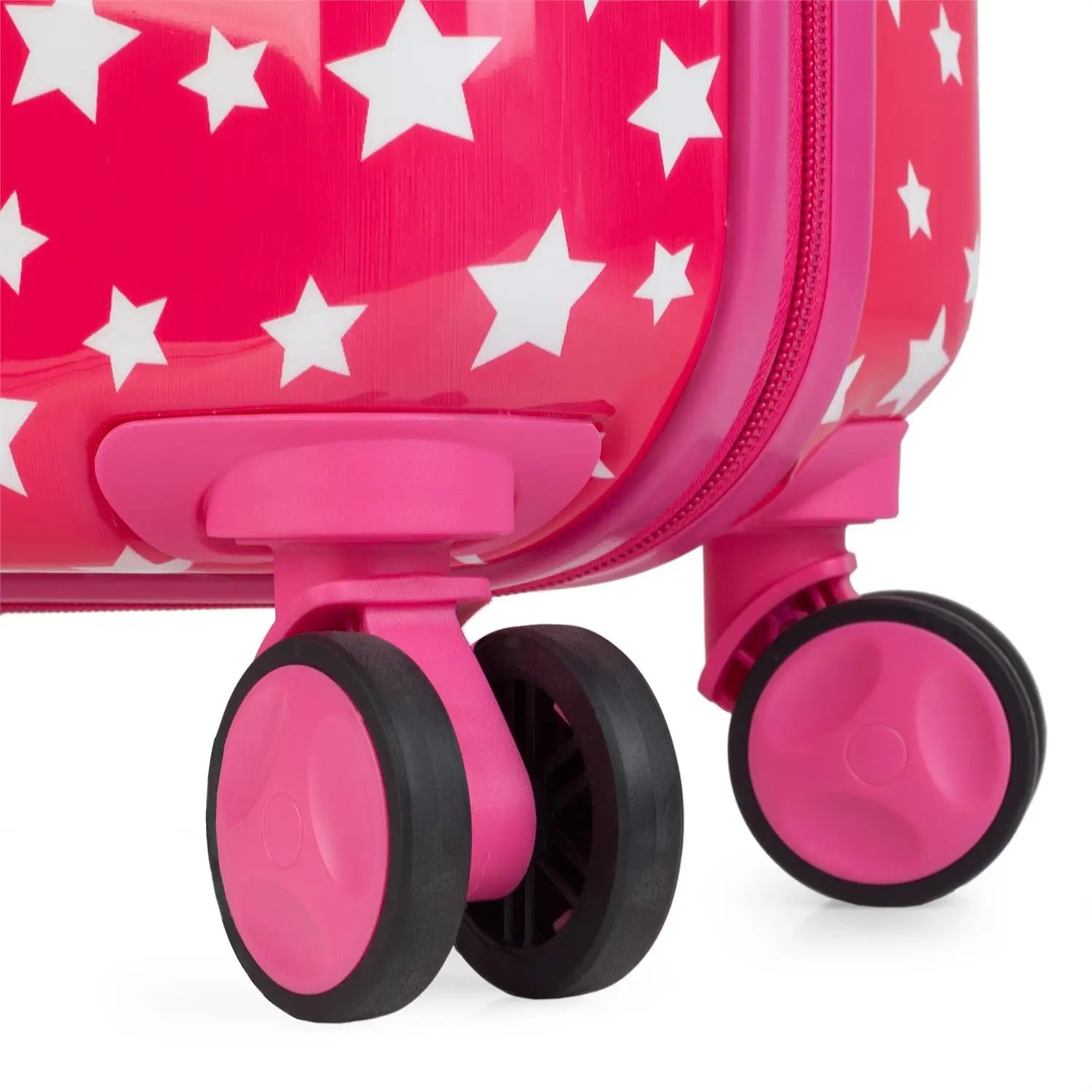 Valise de voyage modèle Stars pour jeune enfant, fille, 4 roues, polycarbonate moyen