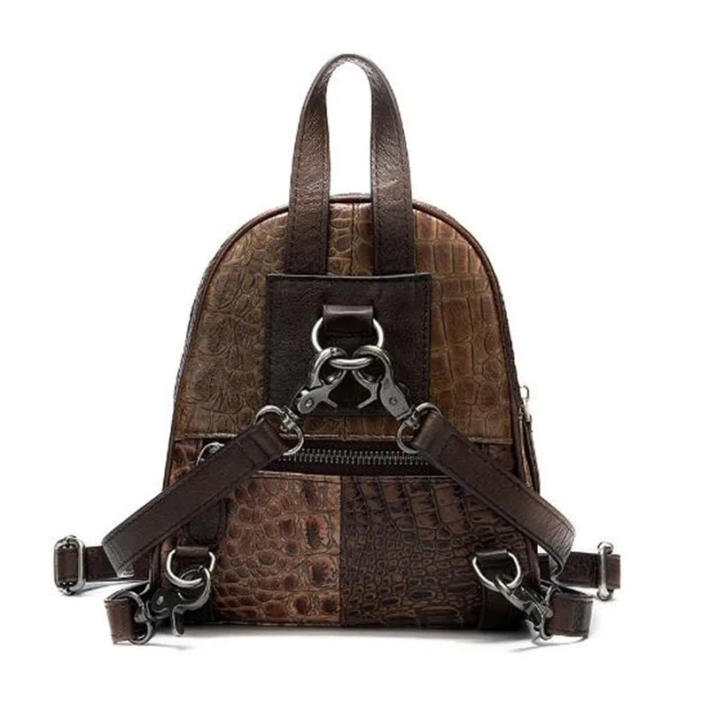 Sac à dos en cuir Patchwork