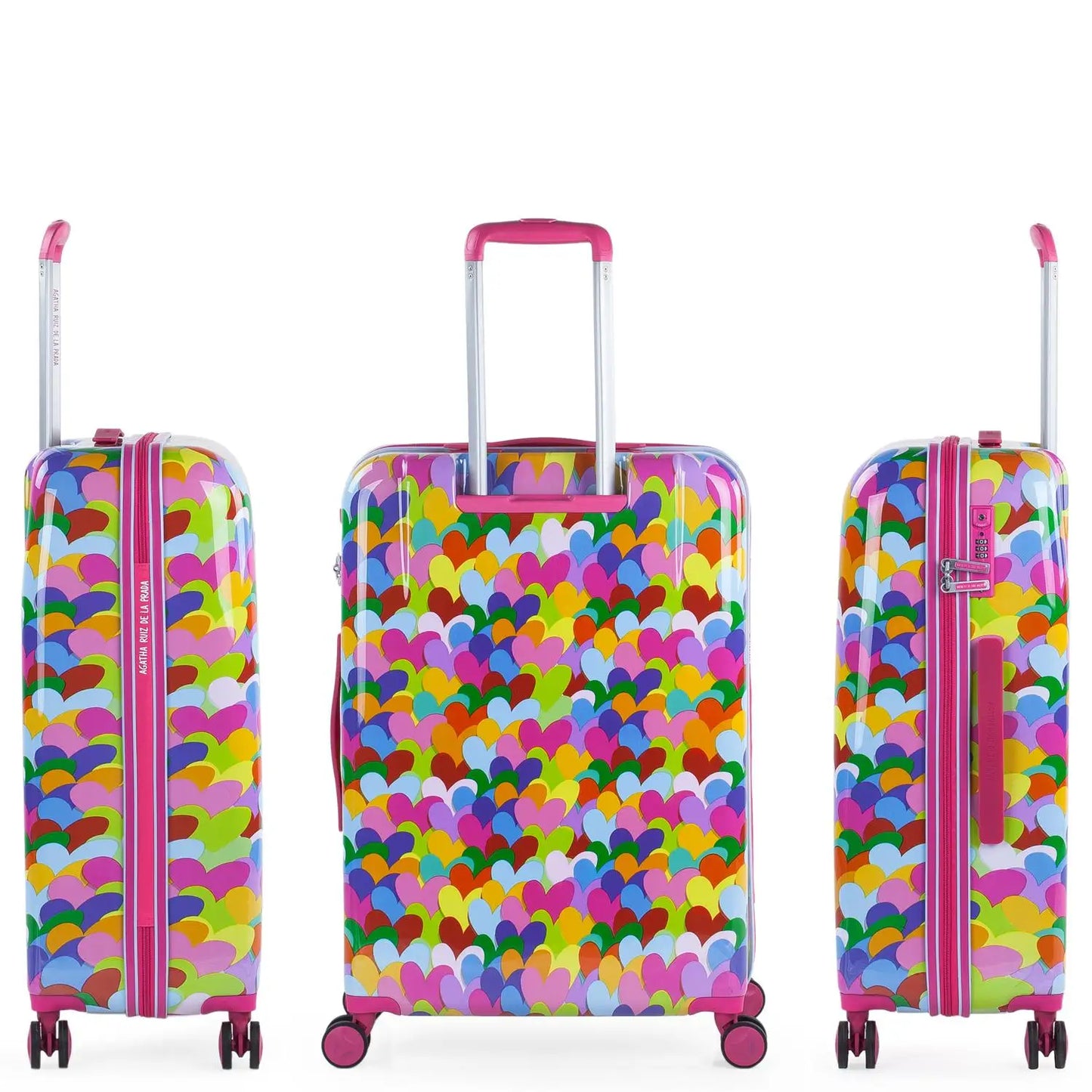 HEARTS COLORS Suitcase for Women and Men