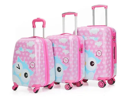 Valise rose Spinner pour enfants, bagages à main pour enfants, sacs de voyage à roulettes pour filles, bagages à roulettes pour garçons 