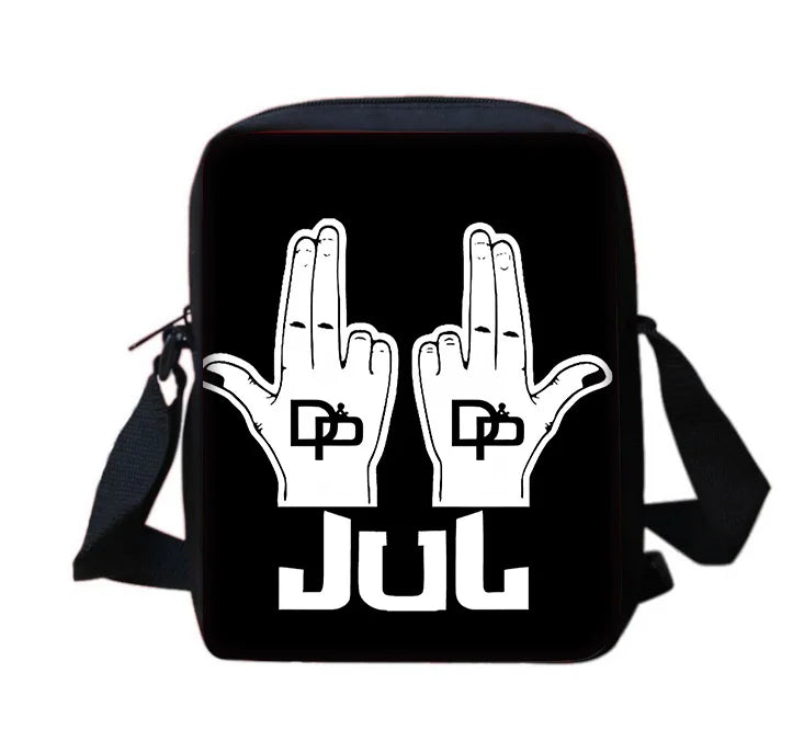 Rapper JuL-Sac à Dos d'École pour Enfant, avec Trousse à Crayons, pour Garçon et Fille, Meilleur Cadeau