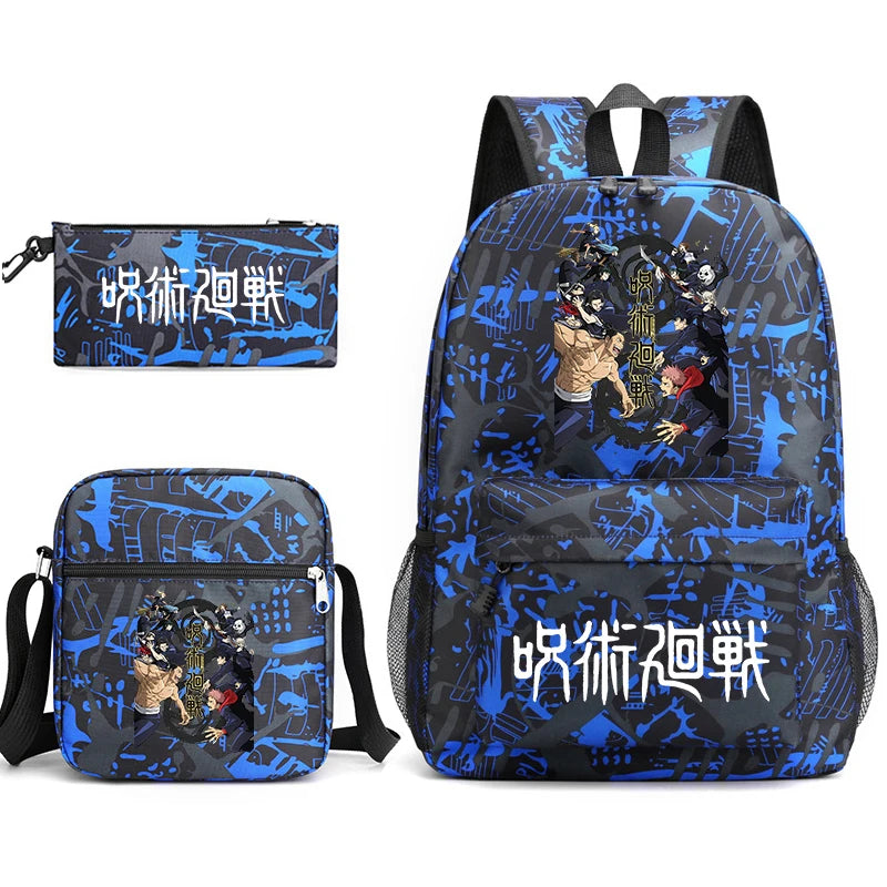 Jujutsu Kaisen  sac à dos, et sac à bandoulière et trousse à crayons