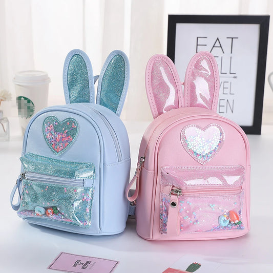 Mini SR lapin mignon à paillettes pour filles, sortie décontractée à la mode pour enfants