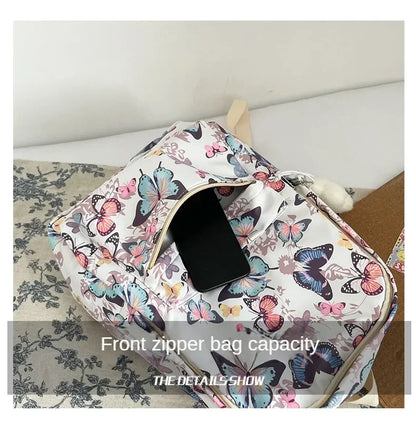 Mode papillon modèle coréen femmes sac à dos étudiant sac à dos pour l'école livre stockage et organisateur de voyage