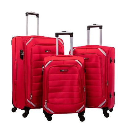 Valise de voyage de 18/20/24 pouces avec roues expresses. Ensemble de bagages en tissu robuste, lot de 3 pcs