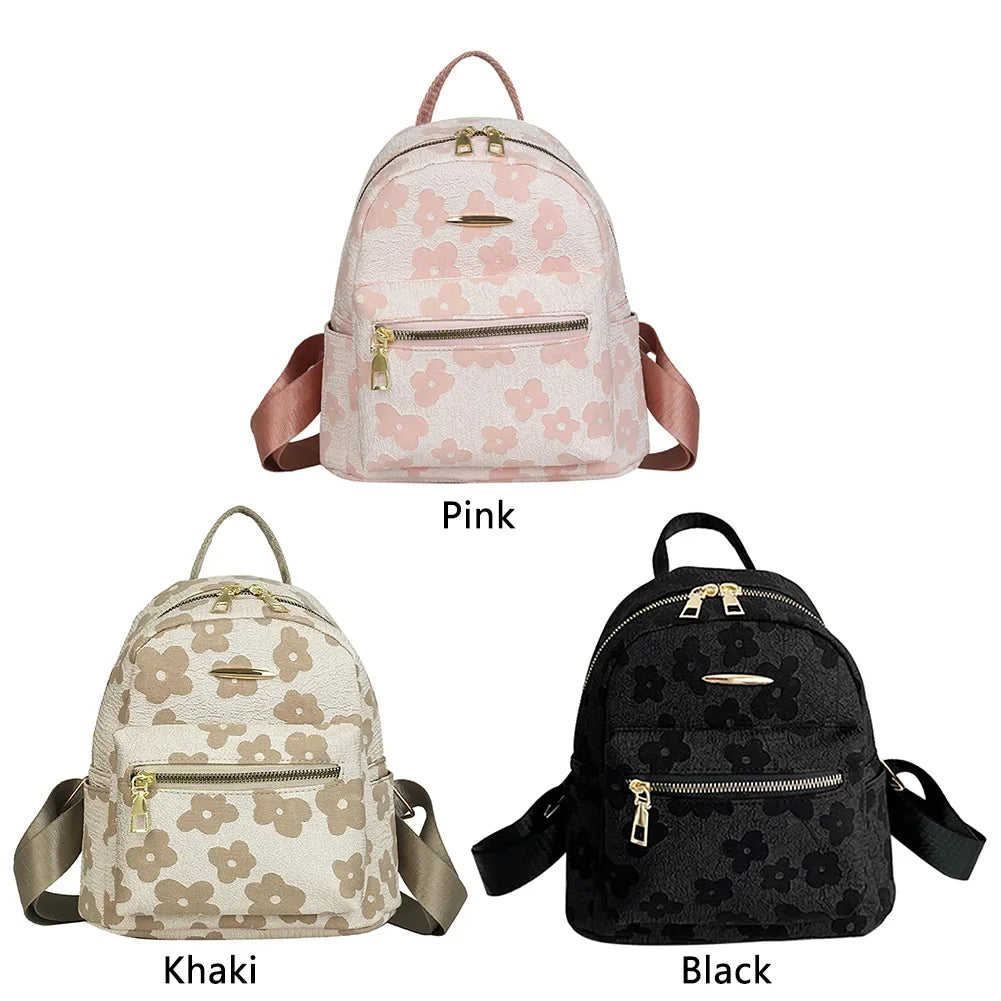 Petit sac à dos pur imprimé floral pour filles