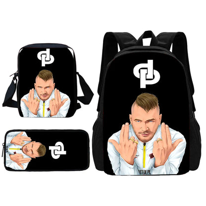 Rapper JuL-Sac à Dos d'École pour Enfant, avec Trousse à Crayons, pour Garçon et Fille, Meilleur Cadeau