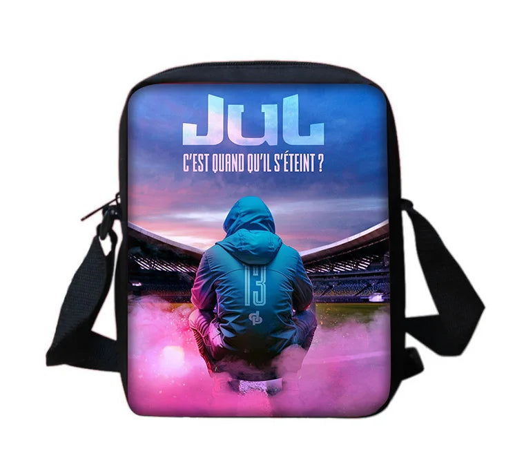 Rapper JuL-Sac à Dos d'École pour Enfant, avec Trousse à Crayons, pour Garçon et Fille, Meilleur Cadeau sac lunch