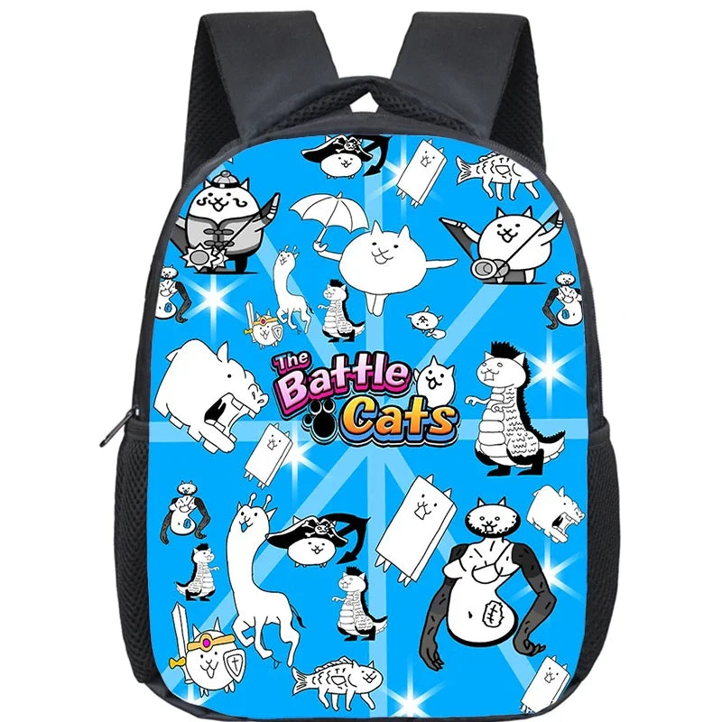 Sac à dos de dessin animé The Battle Cats pour enfants, petit sac d'école, sac à dos pour enfants, garçons et filles, cadeau de retour à l'école, Mochila