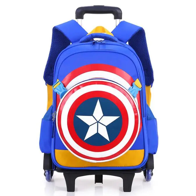 Sac à dos à 2 et 6 roulettes d'école pour enfants