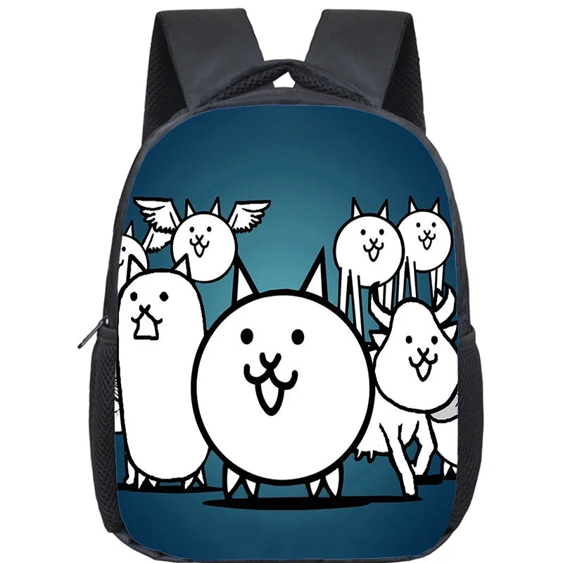 Sac à dos de dessin animé The Battle Cats pour enfants, petit sac d'école, sac à dos pour enfants, garçons et filles, cadeau de retour à l'école, Mochila