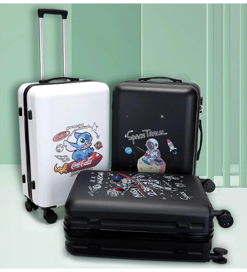 Cartoon suitcases