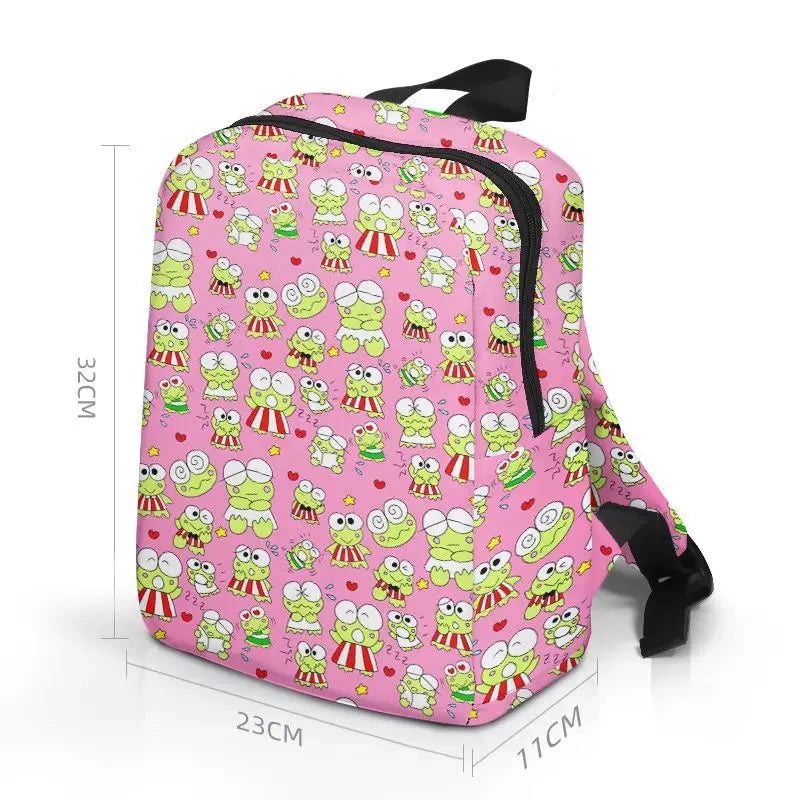 Sanrio – sac à dos en toile Keroppi série, petit sac d'école pour enfants