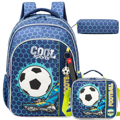 Ensemble de 3 sacs à dos d'école avec sac à déjeuner et étui à stylos