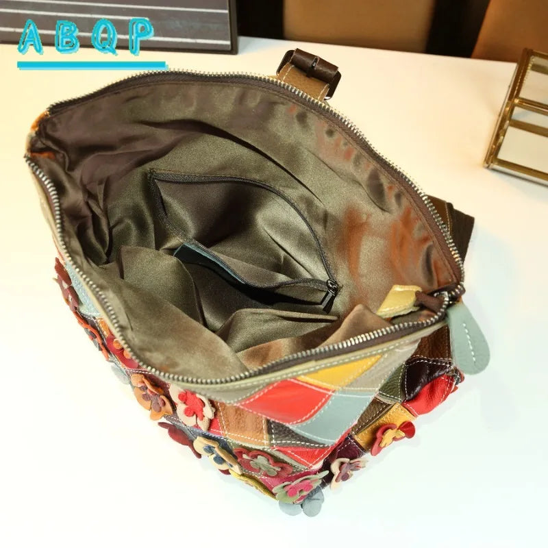 Sac à dos de luxe pour femmes, en cuir véritable