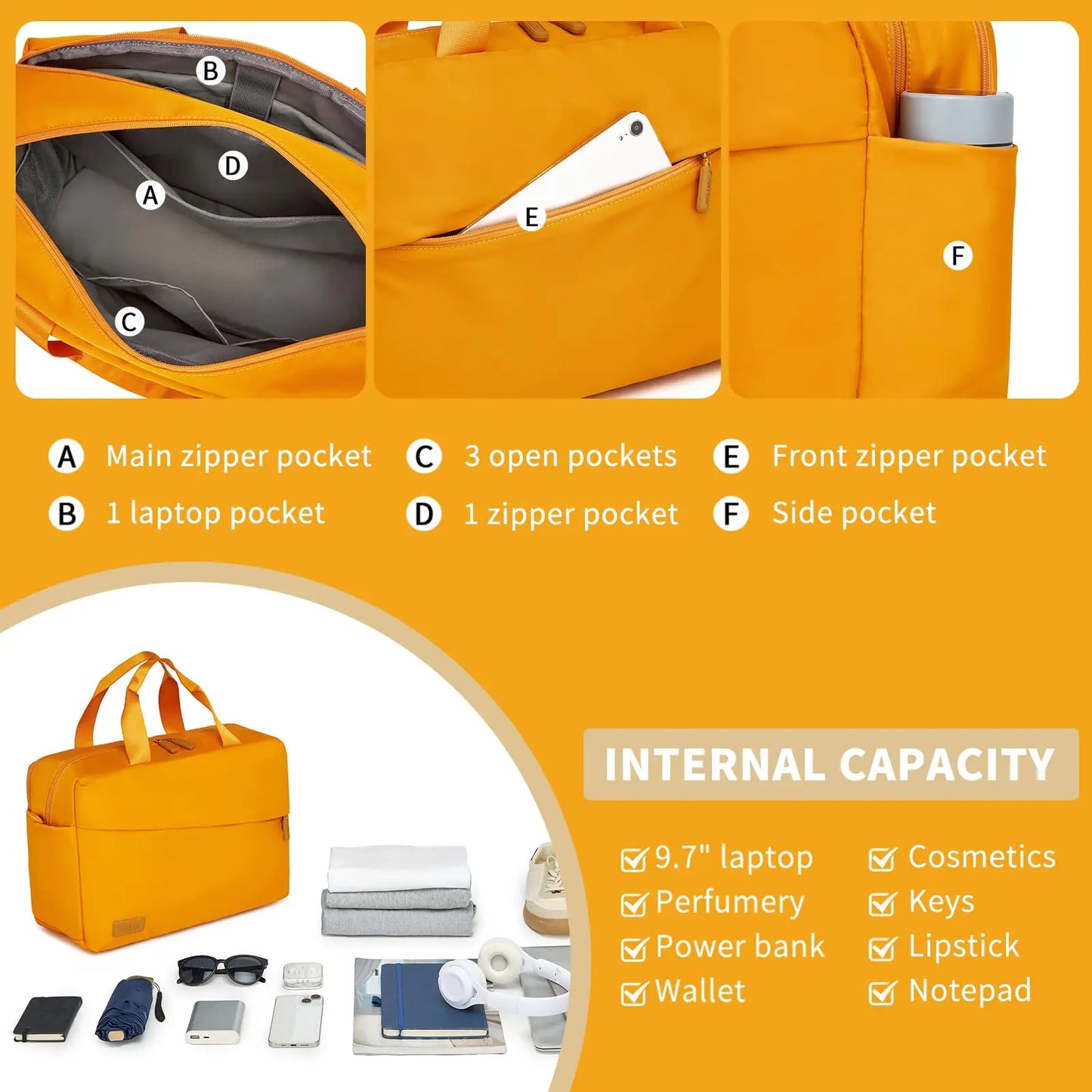 Sac de voyage léger avec étui pour ordinateur portable