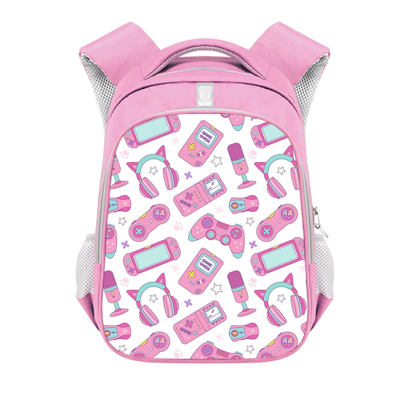 Sac à dos imprimé manettes de jeu drôles, contrôleur de jeu vidéo, sac d'école pour adolescents, sac à dos pour ordinateur portable Gamer, sacs de livre pour enfants, cadeau