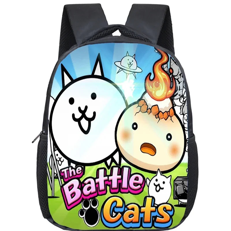 Sac à dos de dessin animé The Battle Cats pour enfants, petit sac d'école, sac à dos pour enfants, garçons et filles, cadeau de retour à l'école, Mochila