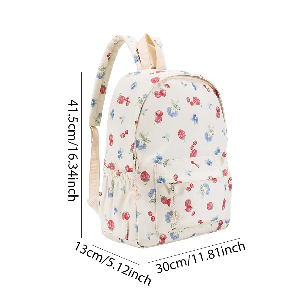 floral casual travel backpack