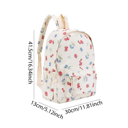 floral casual travel backpack