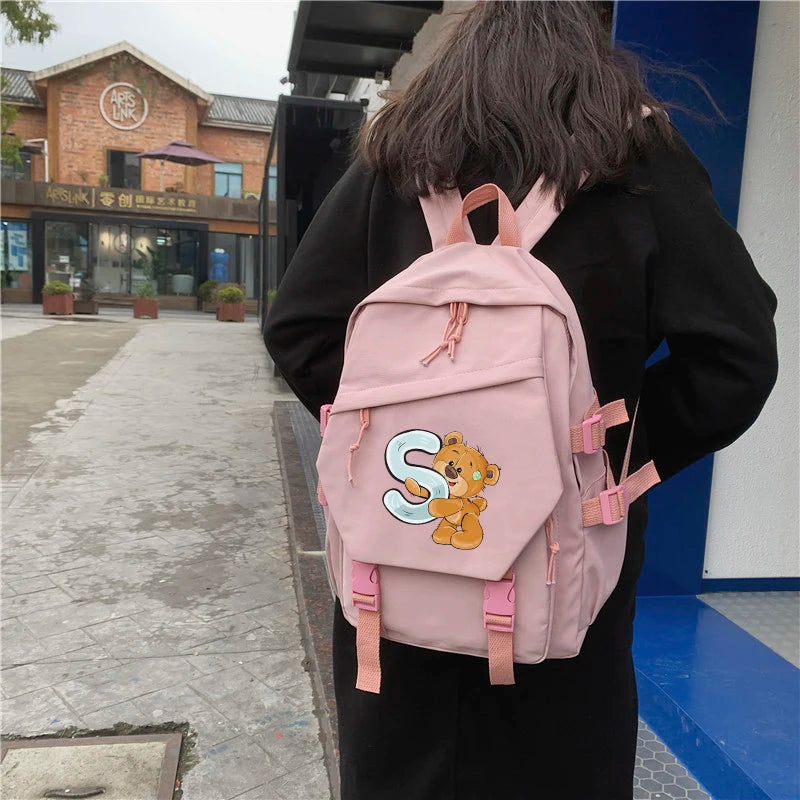 Sac à dos 26 lettres françaises pour filles et garçons