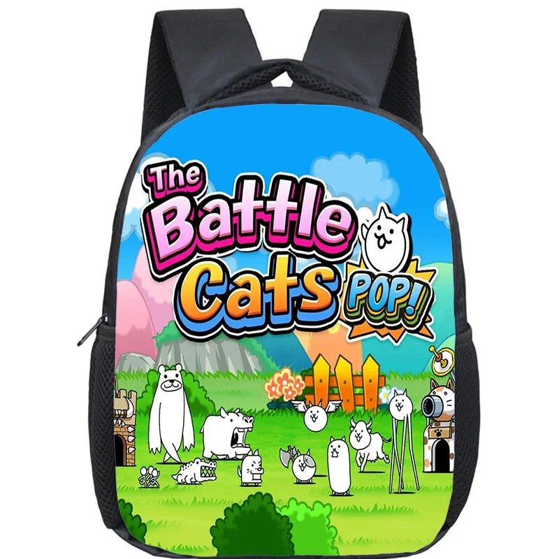 Sac à dos de dessin animé The Battle Cats pour enfants, petit sac d'école, sac à dos pour enfants, garçons et filles, cadeau de retour à l'école, Mochila