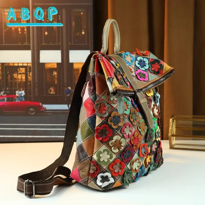 Sac à dos de luxe pour femmes, en cuir véritable
