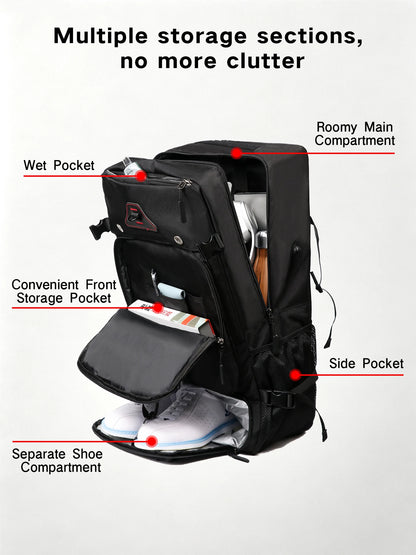 Sac à dos pour ordinateur portable 17 pouces avec compartiment sec et humide