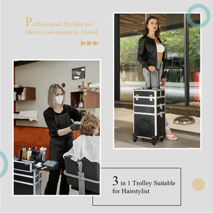 Trousse de maquillage roulante 3 en 1