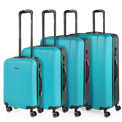 4 Piece 4 Wheel Travel Luggage Set