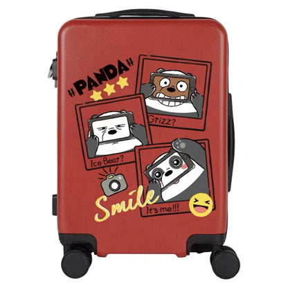 Valise de dessin animé rose panda