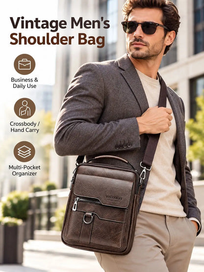 Sac bandoulière en cuir pour homme