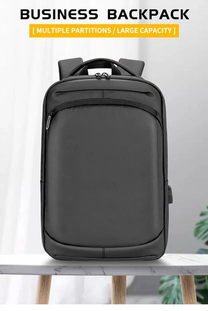 Quality PU Covered Backpack Black Gray