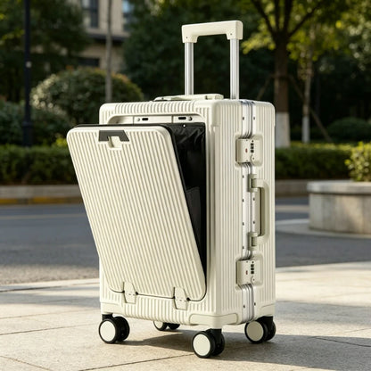 Valises à roulettes avec ouverture frontale