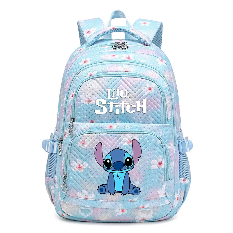 Sac à Dos Étanche Disney CAN o Stitch pour Femme, Cartable de Voyage pour Adolescentes bleu