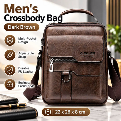Sac bandoulière en cuir pour homme