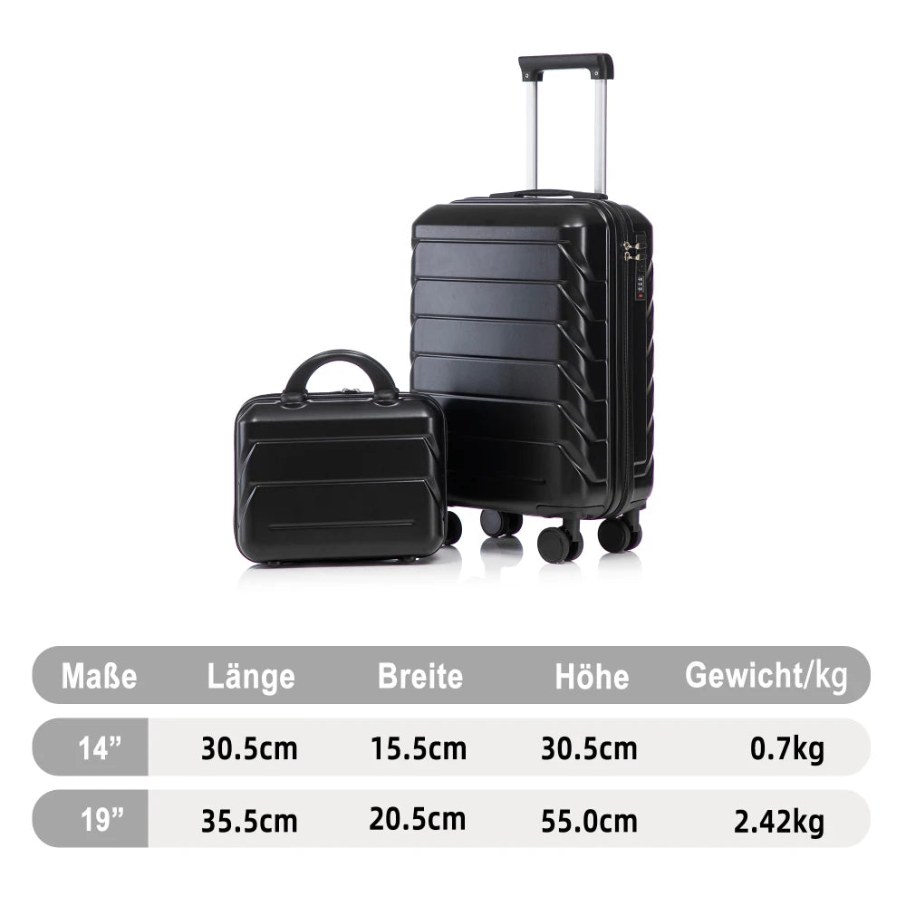 Ensemble de valises de voyage en ABS à roulettes