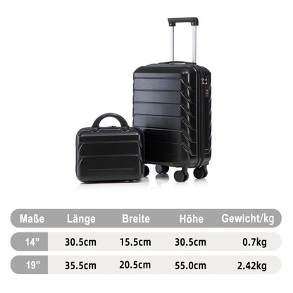 Ensemble de valises de voyage en ABS à roulettes