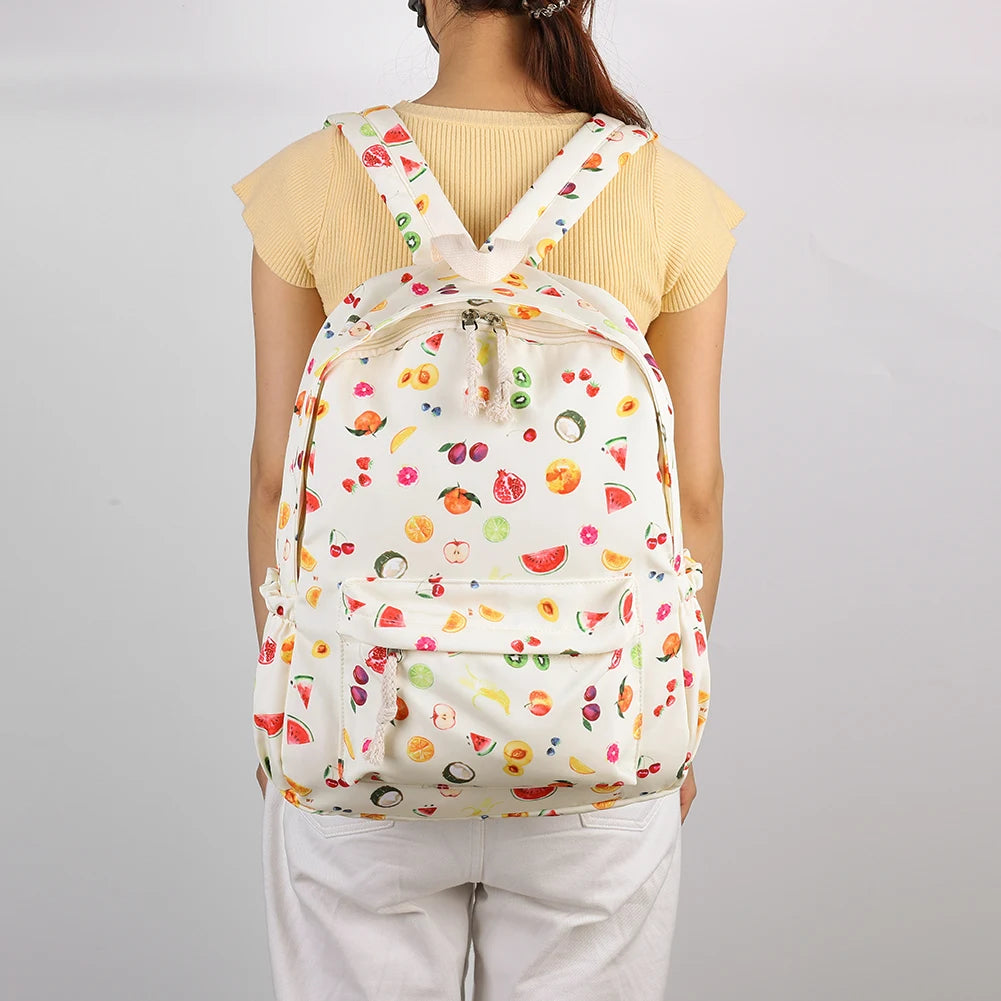 floral casual travel backpack