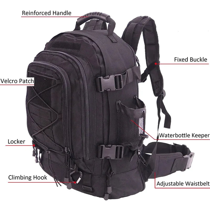 60L militaire tactique sac à dos