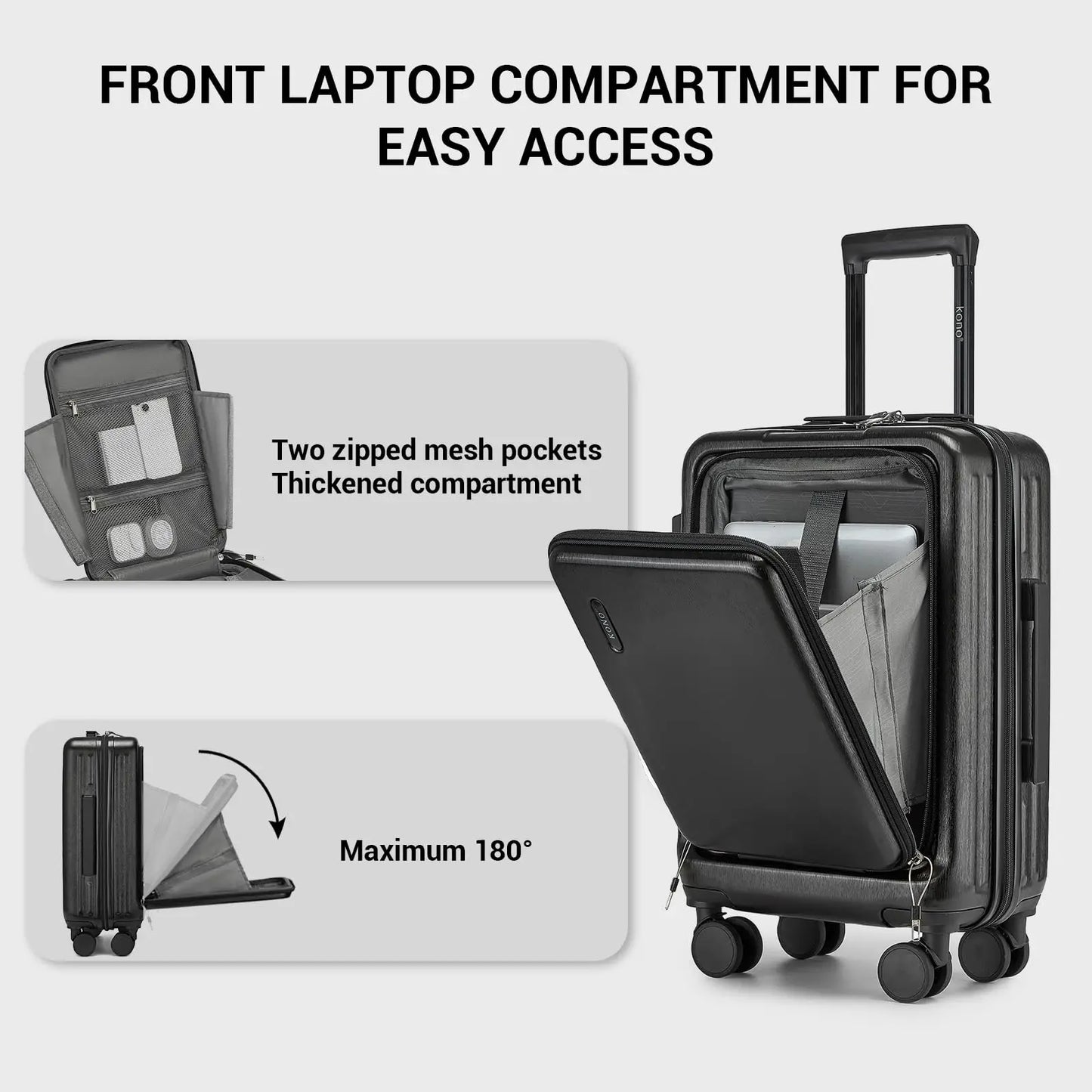 Coffret à bagages à main, 20 pouces-étui rigide ABS