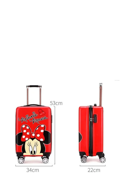 Disney tureMouse-Valise de voyage à roulettes pour enfants, bagage à roulettes mignon, cabine de dessin animé, joli cadeau de Noël, 20 po