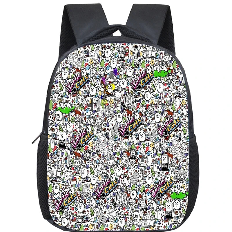 Sac à dos de dessin animé The Battle Cats pour enfants, petit sac d'école, sac à dos pour enfants, garçons et filles, cadeau de retour à l'école, Mochila