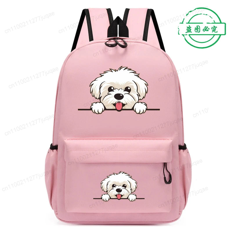 Sac à dos pour enfants avec dessin animé de chien Husky sibérien mignon