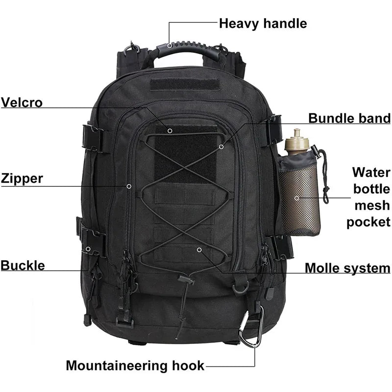 60L militaire tactique sac à dos