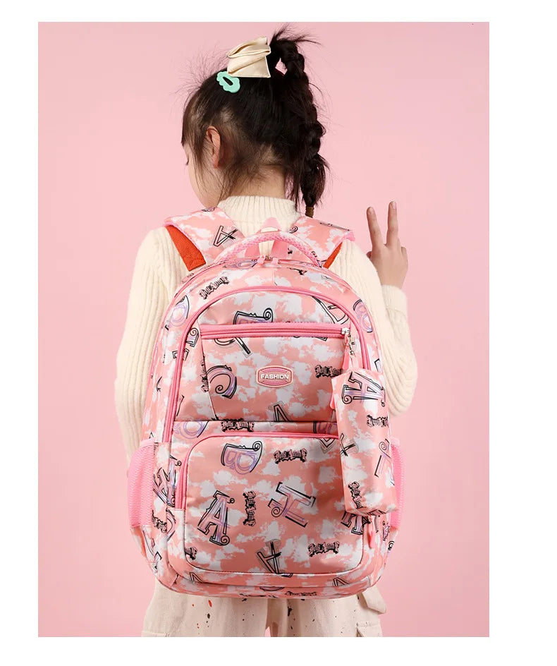 Sac à Dos d'École Primaire Orth4WD pour Enfant Fille, Cartable de Princesse