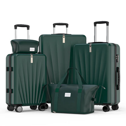 Ensemble de bagages de voyage ABS avec poignée télescopique, 5 pièces