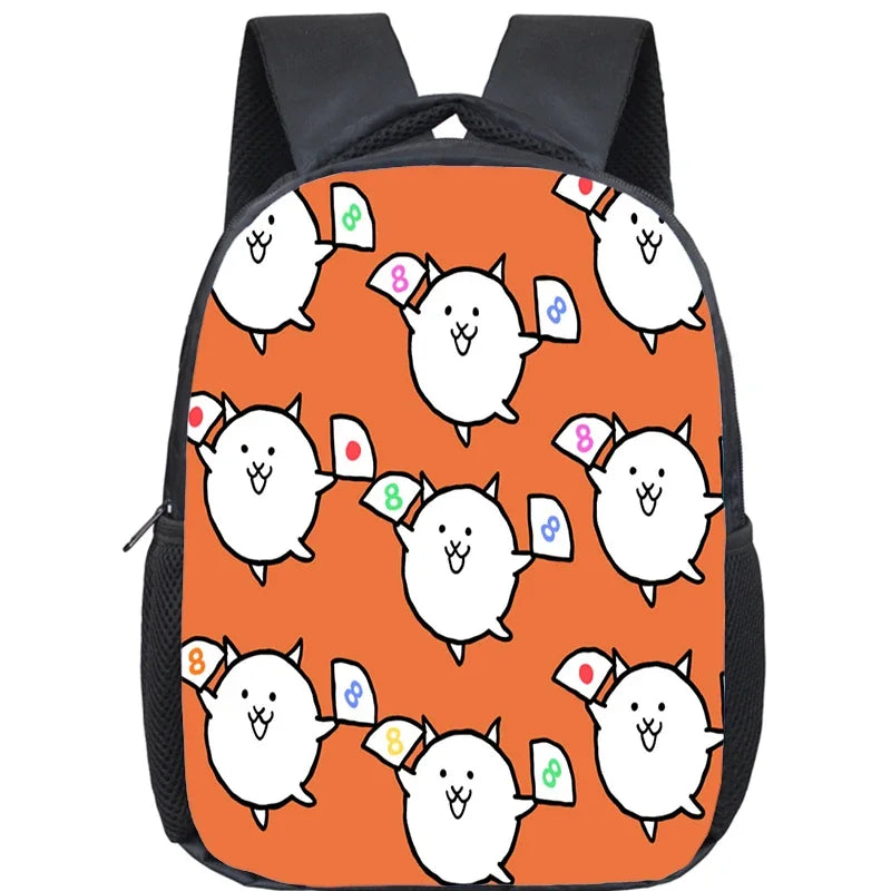 Sac à dos de dessin animé The Battle Cats pour enfants, petit sac d'école, sac à dos pour enfants, garçons et filles, cadeau de retour à l'école, Mochila