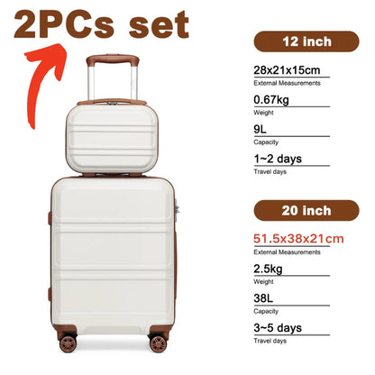 Valise trolley ABS (2/4/6 pièces) – Coque rigide légère