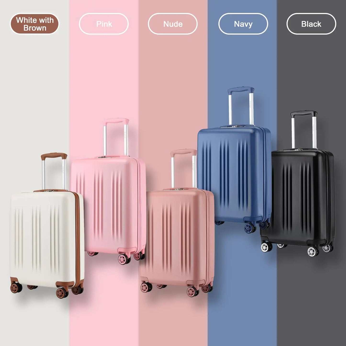 Lightweight expandable hard-shell suitcase with TSA lock